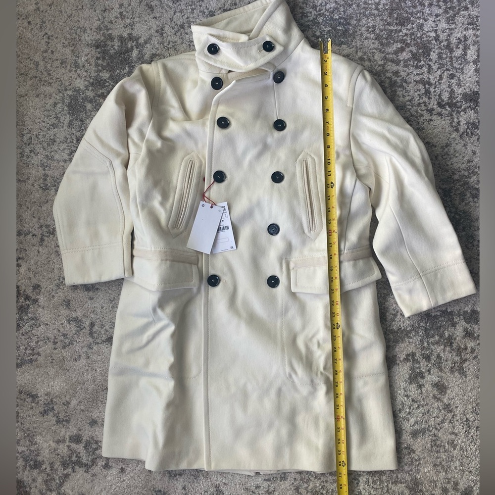 ZARA SRPLS ICE/CT 03 WOOL COAT OYSTER WHITE WOMEN - Picture 3 of 16